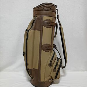 Vintage Ron Miller Pro Model Brown Golf Bag  Made in USA With Cover